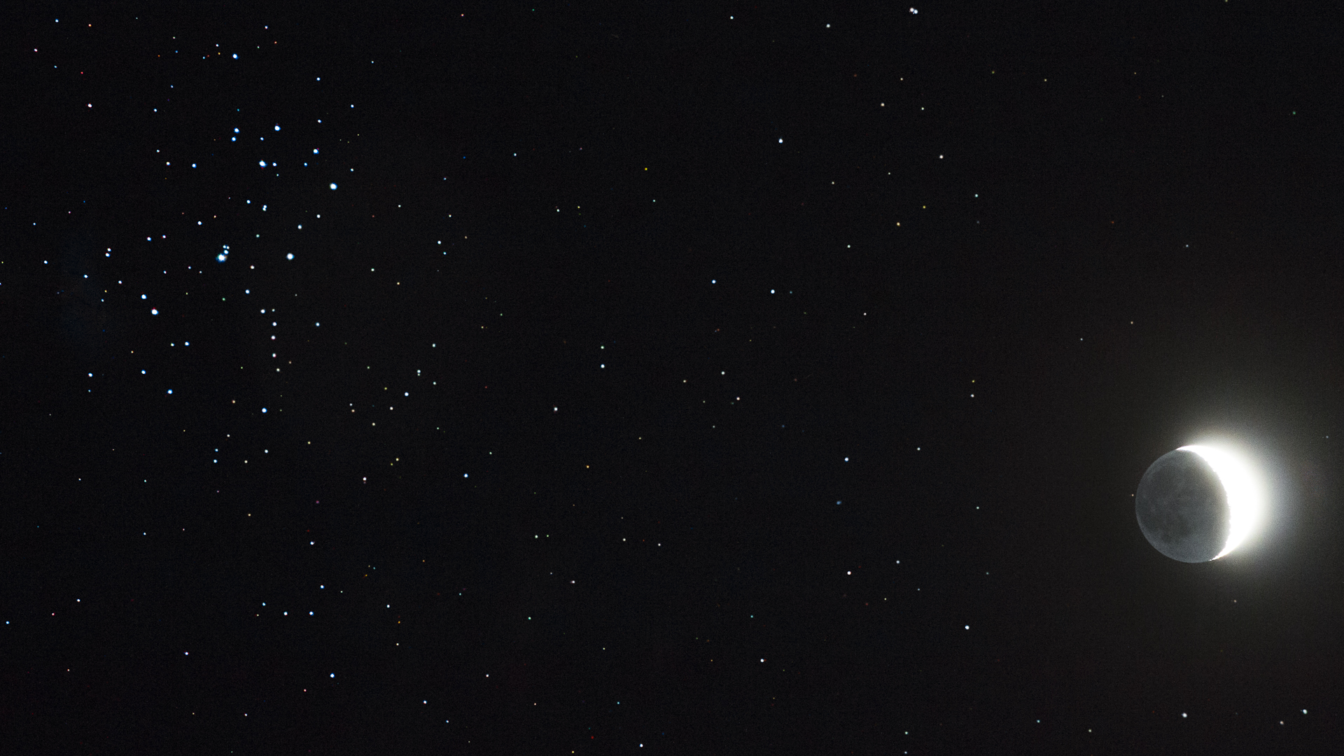 De Maan en M45